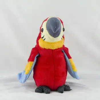 Игрушка в форме попугая, интерактивная электрическая кукла-попугай, говорящая игрушка, записывающая хлопающие крылья, забавная обучающая плюшевая игрушка-птица для детей