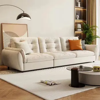 Итальянский диван Anx, трехпозиционный Встроенный Диван для больших и малых бытовых нужд, Современный простой тканевый диван для гостиной с кошачьим когтем