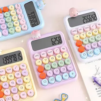 Калькулятор из АБС-пластика, ретро-калькулятор, эффективный настольный калькулятор в винтажном стиле, дисплей с точностью 12 для удобства работы в офисе