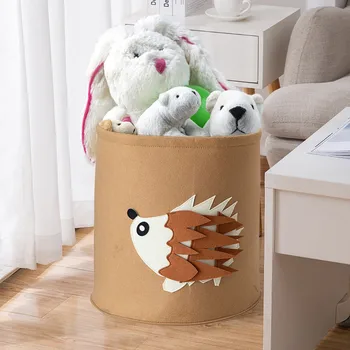Корзина для хранения одежды в сложенном виде Коробка для хранения Декоративных игрушек С круглым Дном Органайзер Контейнер Большой Емкости Бытовая Техника
