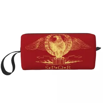 Косметичка с логотипом Roman Imperial Eagle SPQR Женская Косметичка большой емкости для хранения косметических принадлежностей Dopp Kit Case Box