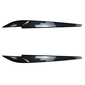 Крышка передней фары Головной свет лампы Веко Бровей Отделка ABS для BMW X5 X6 F15 F16 2014-2018