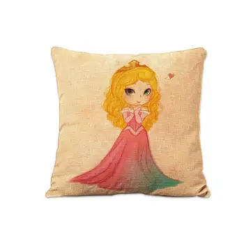 Льняная наволочка с рисунком Русалки с рисунком леди, чехлы для диванных подушек