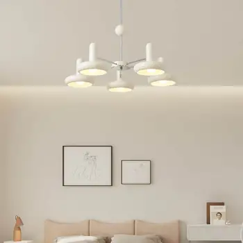 Люстра для гостиной в кремовом стиле, креативная дизайнерская люстра в минималистичном стиле для главной спальни, атмосферный свет для столовой