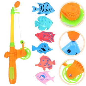 Магнитные Рыболовные игрушки, шесты, Детская Летняя игрушка, Пластиковые Развивающие игрушки, Детские Интерактивные игры