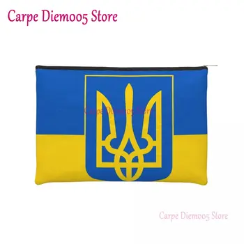Модная дорожная сумка для туалетных принадлежностей с изображением Флага Украины, женская патриотическая косметичка для макияжа, набор для хранения косметики