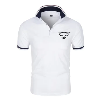 Модная молодежная футболка для гольфа DYNAFIT, Летние высококачественные мужские рубашки поло, повседневная дышащая футболка с коротким рукавом, мужской топ с воротником-стойкой