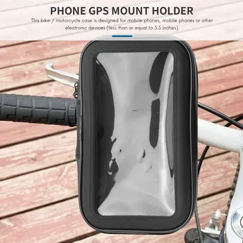 Мотоцикл Велосипед Руль 5,5 Дюймов Водонепроницаемая сумка Чехол Держатель для мобильного Телефона Gps