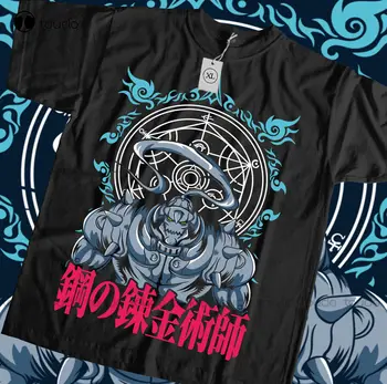 Мужская футболка Fullmetal Alchemist - Edward & Alphonse Elric, Черная рубашка Всех размеров, Рождественский подарок, Уличная одежда, Футболка Xs-5Xl