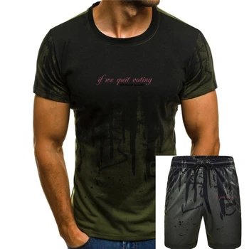 Мужская футболка с принтом 2020, Хлопковая футболка с коротким рукавом Quit Voting для взрослых, обычная футболка для женщин