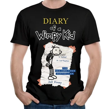 Мужские футболки Diary Of A Wimpy Kid из 100 хлопка с коротким рукавом, Летняя модная футболка с принтом