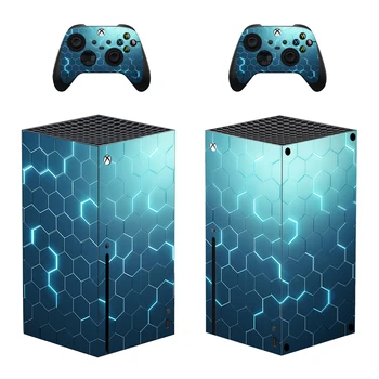Наклейка с кожей Xbox Series X в стиле Honeycomb для консоли и 2 контроллеров, виниловая наклейка с защитными оболочками, стиль 1