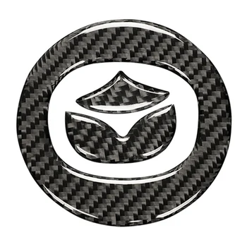 Наклейки с логотипом рулевого колеса автомобиля, аксессуары для интерьера из углеродного волокна для Mazda CX-5 2017 2018 2019 2020