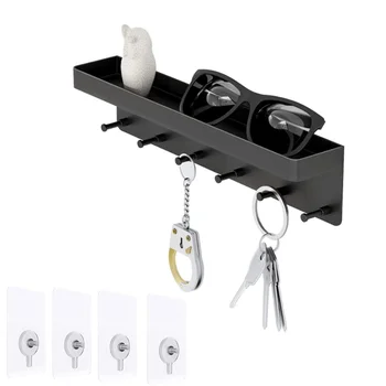 Настенная полка-органайзер для мелочей, Подвесная подставка для ключей, домашняя декоративная вешалка для ключей, держатель для полотенец, доска для ключей