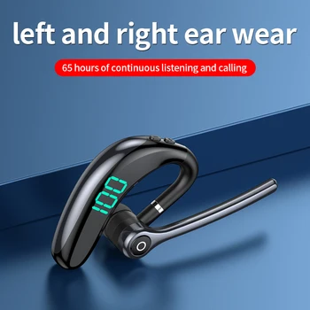 Наушники Trouvaille Earhook Bluetooth Беспроводные наушники с микрофоном Auriculares Single Earbuds Power Display Защита от пота