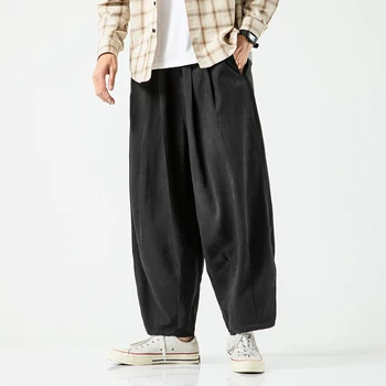 Негабаритные Мужские шаровары, широкие повседневные брюки Harajuku, Корейские модные брюки, мужская уличная одежда, брюки в стиле хип-хоп, Большой размер 5XL