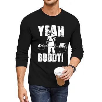 Новая длинная футболка YEAH BUDDY (Ронни Коулман), футболки с графическим рисунком, футболки для мальчиков, футболки Оверсайз, мужская одежда