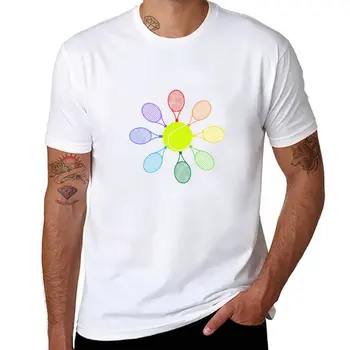 Новая теннисная футболка с цветочным рисунком, милые топы, мужские однотонные футболки, мужские футболки
