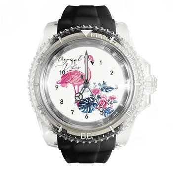 Новые модные прозрачные силиконовые Белые часы Big Bird, Мужские и женские кварцевые спортивные наручные часы