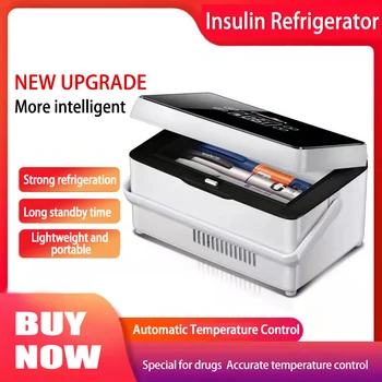 Новый портативный холодильник для лекарств 2-18 градусов Вакцина с дисплеем температуры Автомобильный холодильник