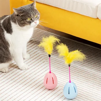 Новый продукт the tumbler cat toy Feather дразнит кошку, интерактивный и самоподъемный, чтобы развеять скуку от игрушек для домашних животных
