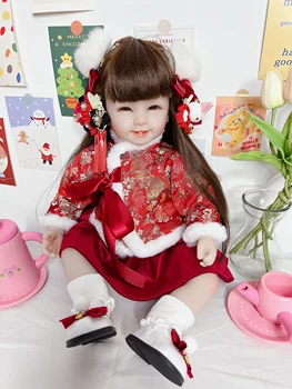 Одежда для куклы Реборн сопровождается одеждой для куклы, хлопчатобумажной подкладкой в китайском стиле
