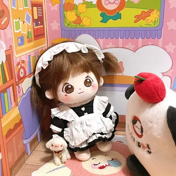 одежда для кукол из хлопка 20 см, японская черно-белая кукла-служанка, платье принцессы Лоли