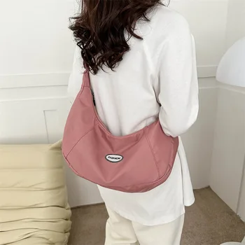 Оксфордская сумка для пельменей, женская повседневная сумка-мессенджер, холщовая сумка большой емкости, наплечная сумка для пригородных поездок, японская мода
