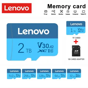 Оригинальная Карта Lenovo V30 Class 10 Micro Card 1 ТБ 2 ТБ 512 ГБ 256 ГБ Высокоскоростная Карта Памяти SD TF С Адаптером Для Nintendo Switch