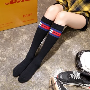 Осенне-зимние чулки, женские спортивные носки выше колена из японского уличного хлопка в корейском стиле 2061
