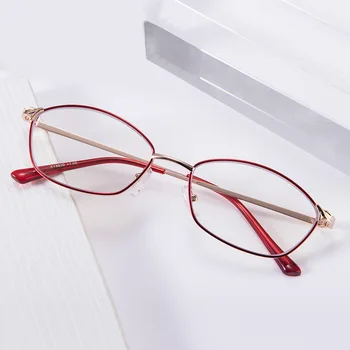 Очки для чтения в металлической оправе, женские очки для пресбиопии, увеличивающие готовые очки высокой четкости, очки от + 1,0 до + 4,0 Унисекс