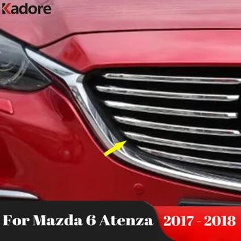 Передняя Центральная Решетка Гриль Накладка Для Mazda 6 Atenza 2017 2018 Хромированные Автомобильные Гоночные Решетки Молдинговые Планки Внешние Аксессуары