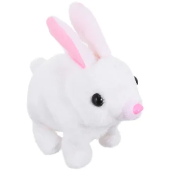 Плюшевый Плюшевый Электронный Кролик-Кролик: Говорящий Кролик-Кролик Плюшевый Плюшевый Роботизированный Интерактивный Робот для Мальчика-Малыша Белого Цвета