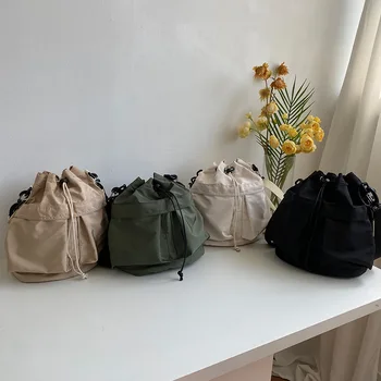 Повседневные нейлоновые сумки через плечо на шнурке, женская дизайнерская сумка 2023, Корейская мода, сумка через плечо Y2K, сумки для покупок, для покупок