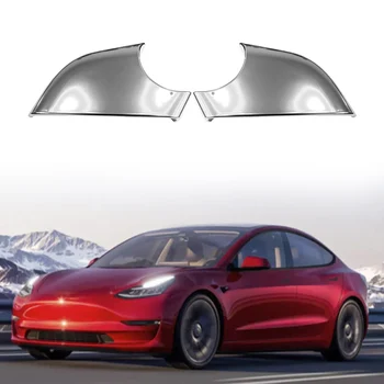 Правая сторона автомобиля Хромированная нижняя крышка держателя зеркала заднего вида для Tesla модель 3 2017-2021