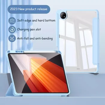 Прозрачный Акриловый Чехол для iPad Realme Pad 2 11,5 дюйма Для OPPO Pad 11 2022 Pad 2 11,61 2023 Pad Air 10,36 Крышка С Прорезью Для ручки