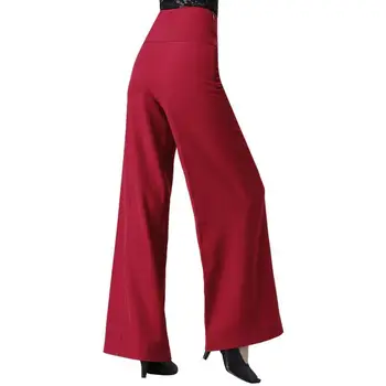 Прямые костюмы, брюки для женщин, прямые широкие брюки, однотонные брюки во всю длину, мешковатые офисные женские повседневные брюки с высокой талией T114