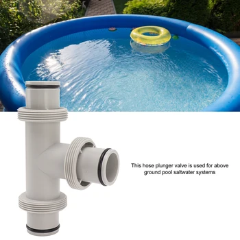 Разъемный плунжерный клапан для шланга бассейна Т-образной формы 1,5 /1,25 дюйма, замена плунжерного клапана для системы циркуляции фильтра, насоса для бассейна