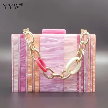 Роскошная дизайнерская сумка, брендовая акриловая вечерняя сумочка, женский шикарный кошелек-клатч, вечерние лоскутные сумки через плечо, многоцветный блестящий мини-кошелек