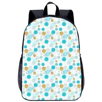 Рюкзак с геометрическим рисунком в виде точек Школьная сумка для девочек И мальчиков, детская студенческая сумка для книг, Подростковая сумка для ноутбука, Повседневный рюкзак для хранения