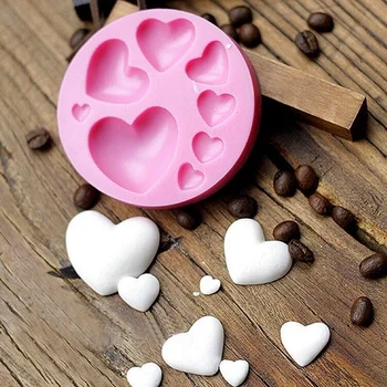Силиконовая форма для помадки в форме любящего сердца, сделай САМ, красочная форма для украшения торта из шоколадной пасты Sweet Heart