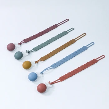 Силиконовый держатель для цепочки-пустышки, цельный ремешок для детской пустышки для пустышки и игрушки для прорезывания зубов, отличный подарок для душа для новорожденного