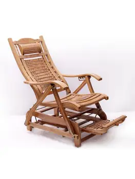 Складное кресло-качалка Кресло для домашнего отдыха Балкон Обеденный перерыв Кресло для Сиесты Из массива Дерева Кресло для старика