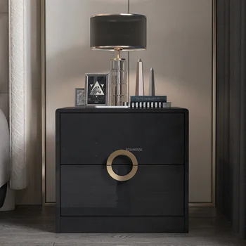Современный минималистичный Черно-Белый Прикроватный столик Мебель для спальни Шкаф для хранения в общежитии Мебель для дома