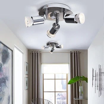 Современный потолочный прожектор с возможностью поворота на поверхности, домашний кухонный остров для гостиной GU10, точечный потолочный светильник, трековые светильники
