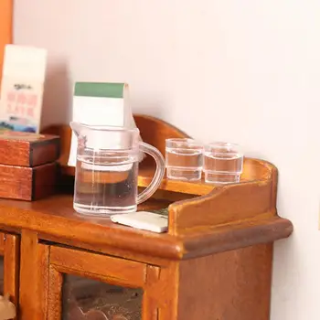 Соответствующий набор для украшения дома Реалистичный Миниатюрный Набор напитков для дома Лимонад Апельсиновый сок Кофе Молоко Аксессуары для украшения