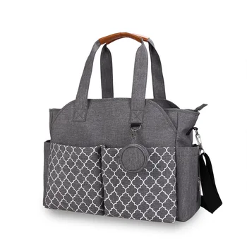 Сумка для детских подгузников, ручная сумка для мамы на одно плечо с геометрическим рисунком и сумкой для сосков для мам и младенцев, уличная сумка для мамы