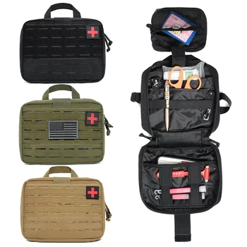 Тактические аптечки первой помощи, Медицинская сумка, аварийная сумка для выживания на открытом воздухе, портативный походный дорожный охотничий автомобиль, чехол для экстренного лечения