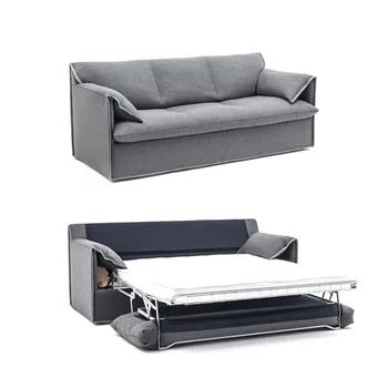 Тканевый комплект в итальянском современном минималистичном стиле, экономящий пространство, многофункциональный раскладной диван-кровать для гостиной отеля
