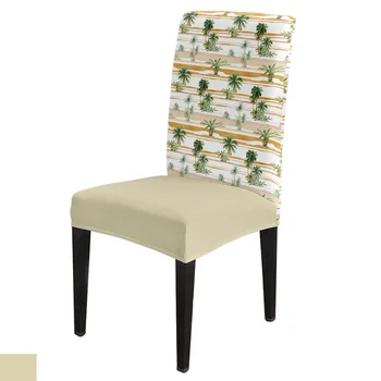 Тропические растения, пальмы Летом, чехол для стула, эластичный чехол для обеденного стула, чехол из спандекса для офисного кресла